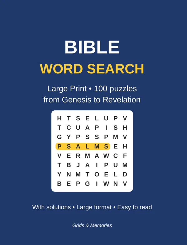 Cover of Large Print Bible Word Search