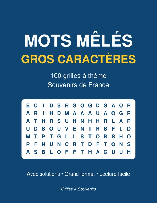 Cover of Large Print French Word Search