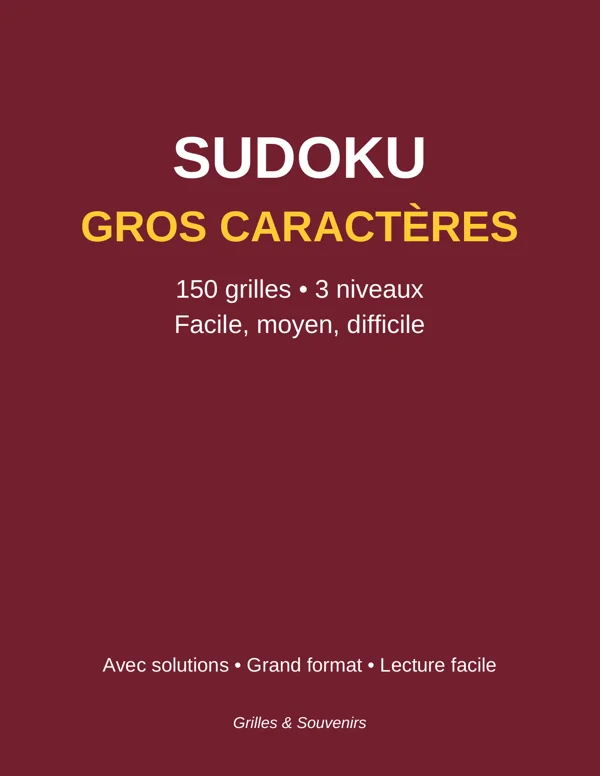 Cover of Large Print Sudoku (French edition)