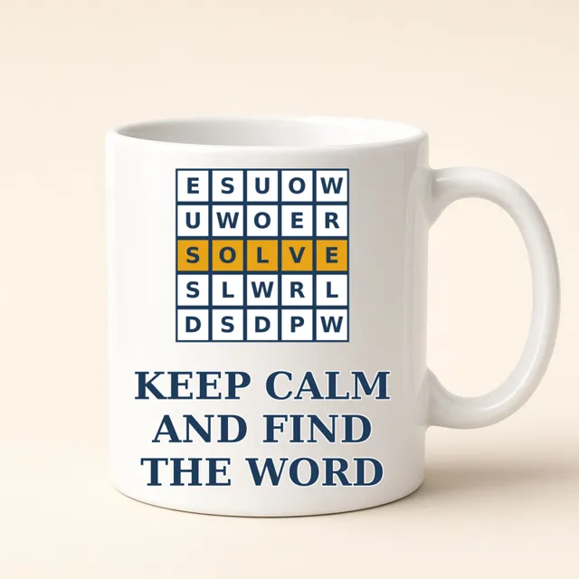 Keep Calm and Find the Word – mug