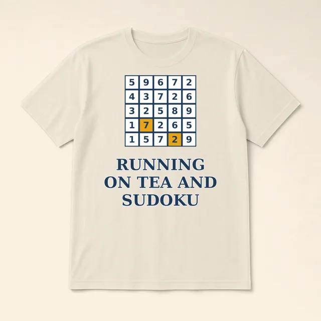 Running on Tea and Sudoku – t-shirt